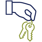 hand offering home keys logo