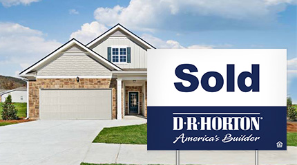Sold sign in front of D.R.Horton home