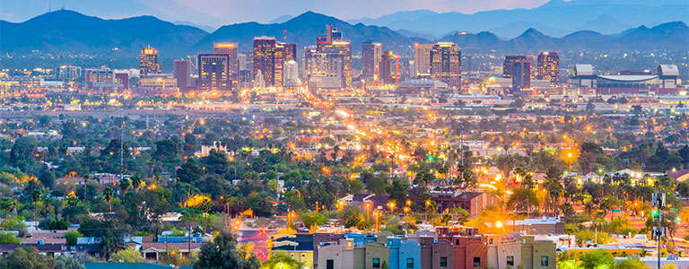 The downtown Phoenix skyline.
