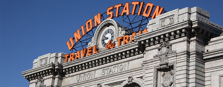The front of Union Station.