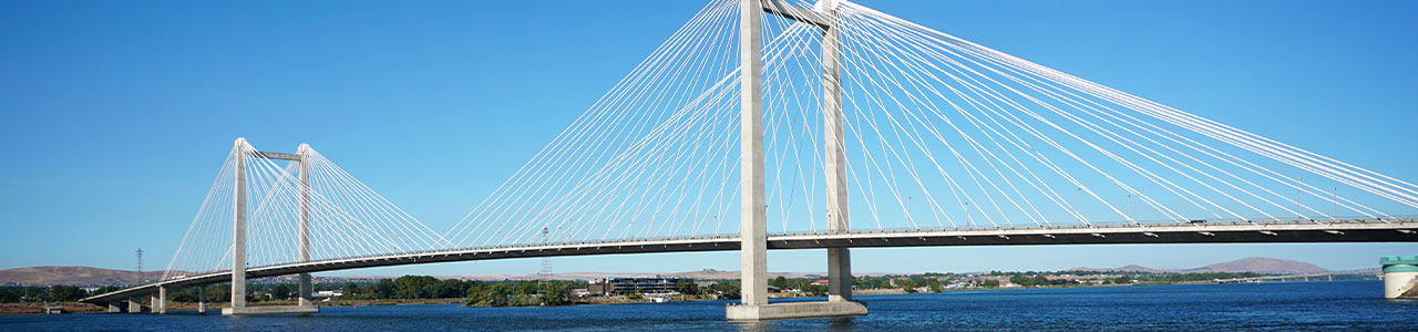 The Ed Hendler Bridge stretches across the Columbia River.
