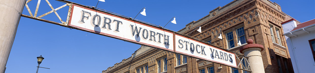 The entrance to the Fort Worth Stock Yards.