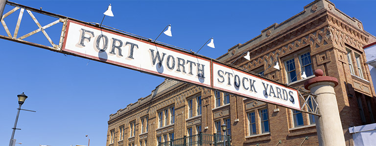 The entrance to the Fort Worth Stock Yards.